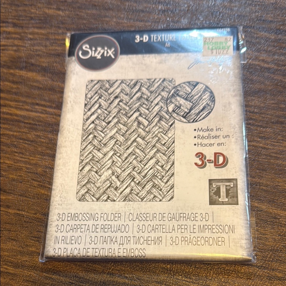 Sizzix 3-D Tim Holtz Texture Intertwine Embossing Folder